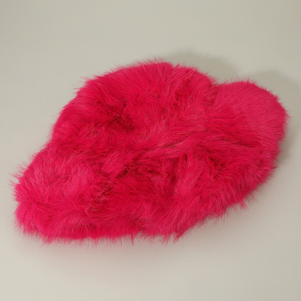 Pink Fuchsia Winter Fluffy Cozy Fur Bucket Hat Trendy Fashion Accessory